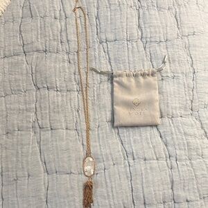 Kendra Scott Gold Necklace with Iridescent Stone